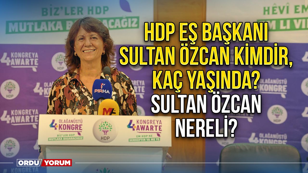 HDP eş başkanı Sultan Özcan kimdir kaç yaşında? Sultan Özcan nereli?