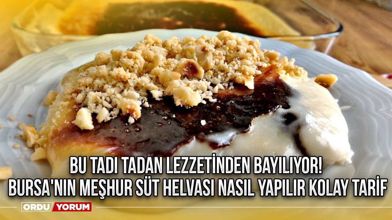 Bu tadı tadan lezzetinden bayılıyor! Bursa'nın meşhur Süt Helvası nasıl yapılır kolay tarif