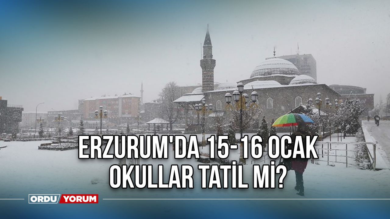 Erzurum'da Kar Yağışı Nedeniyle Okullar Tatil Mi? Erzurum'da 15-16 Ocak Okullar Tatil Mi?