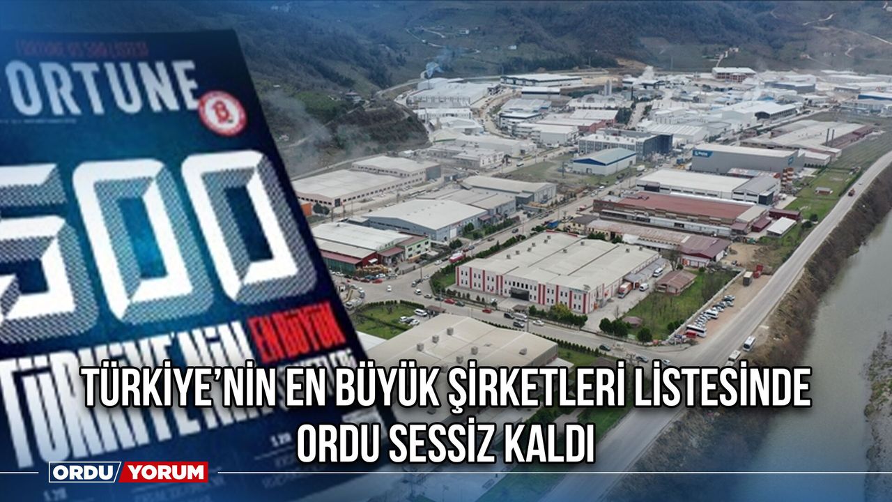 Türkiye’nin en büyük şirketleri listesinde Ordu sessiz kaldı
