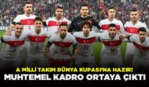 A Milli Takım Dünya Kupası'na Hazır! Muhtemel Kadro Ortaya Çıktı