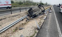 Bolu'da devrilen otomobildeki 5 kişi yaralandı