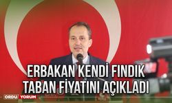 Erbakan kendi fındık taban fiyatını açıkladı