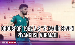 Orduspor 1967 A.Ş.'ye Kadir Seven Piyangosu Vurmadı