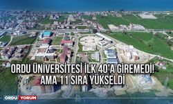 Ordu Üniversitesi ilk 40'a giremedi! Ama 11 sıra yükseldi