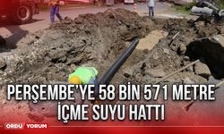 Perşembe’ye 58 bin 571 metre içme suyu hattı