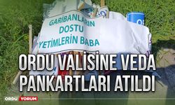 Ordu valisine veda pankartları atıldı