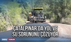 Çatalpınar’da yol ve su sorununu çözüyor