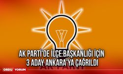 Ak Parti'de İlçe Başkanlığı için 3 aday Ankara'ya çağrıldı