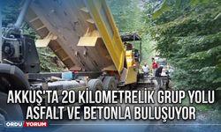 Akkuş'ta 20 kilometrelik grup yolu asfalt ve betonla buluşuyor