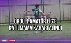 Ordu 1.Amatör Lig’e Katılmama Kararı Alındı