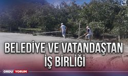 Belediye ve vatandaştan iş birliği