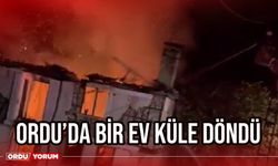 Ordu'da bir ev küle döndü