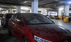 İstanbul'daki kapalı otoparkta araçlara zarar verildi