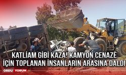 Katliam gibi kaza! Kamyon cenaze için toplanan insanların arasına daldı