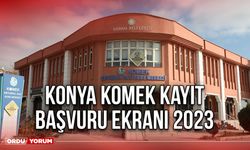 Konya Komek kayıt başvuru ekranı 2023