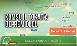 Komşu il Tokat'a deprem oldu