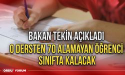 O dersten 70 alamayan öğrenci sınıfta kalacak