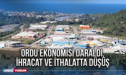 Ordu ekonomisi daraldı, ihracat ve ithalatta düşüş