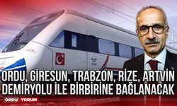 Ordu, Giresun, Trabzon, Rize, Artvin demiryolu ile birbirine bağlanacak