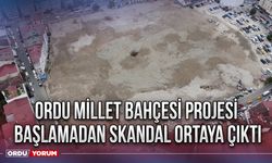 Ordu Millet Bahçesi projesi başlamadan skandal ortaya çıktı