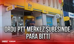 Ordu PTT Merkez Şubesinde para bitti