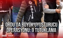 Ordu'da büyük uyuşturucu operasyonu: 9 tutuklama