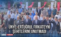 Ünye, Ertuğrul Fırkateyni şehitlerini unutmadı