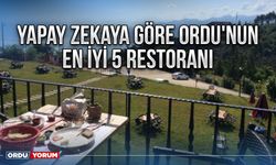 Yapay Zekaya Göre Ordu'nun En İyi 5 Restoranı