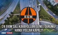 24 Ekim Salı Karayolları Genel Durumu! Hangi Yollar kapalı?