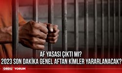 Af yasası çıktı mı? 2023 Son Dakika genel aftan kimler yararlanacak?