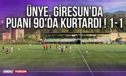 Ünye, Giresun'da Puanı 90'da Kurtardı ! 1-1