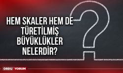 Hem skaler hem de türetilmiş büyüklükler nelerdir?