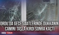 Ordu’da gece saatlerinde dükkanın camını taşla kırdı sonra kaçtı