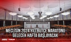 Meclisin 2024 yılı bütçe maratonu gelecek hafta başlayacak