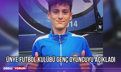 Ünye Futbol Kulübü Genç Oyuncuyu Açıkladı