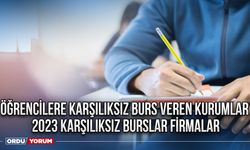 Öğrencilere Karşılıksız Burs Veren Kurumlar 2023 Karşılıksız Burslar Firmalar