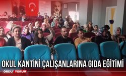 Okul Kantini çalışanlarına gıda eğitimi