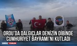 Ordu’da Dalgıçlar denizin dibinde Cumhuriyet Bayramı’nı kutladı