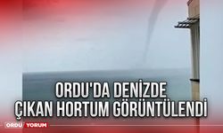 Ordu'da denizde çıkan hortum görüntülendi