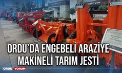 Ordu’da engebeli araziye makineli tarım jesti