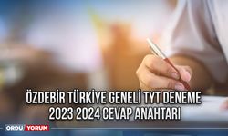 Özdebir Türkiye geneli TYT deneme 2023 2024 cevap anahtarı