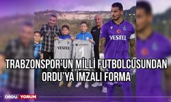 Trabzonspor'un Milli Futbolcusundan Ordu'ya İmzalı Forma