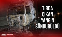 Tırda çıkan yangın söndürüldü