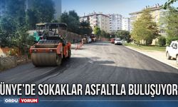 Ünye’de sokaklar asfaltla buluşuyor