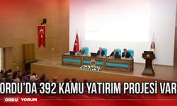 Ordu’da 392 kamu yatırım projesi var