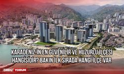 Karadeniz’in en güvenilir ve huzurlu ilçesi hangisi? Bakın ilk sırada hangi ilçe var