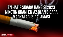 En Hafif Sigara hangisi 2024 Nikotin Oranı en az olan Sigara Markaları Sıralaması
