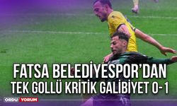 Fatsa Belediyespor’dan Tek Gollü Kritik Galibiyet 0-1