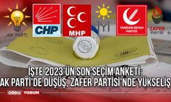 İşte 2023'ün son seçim anketi: AK Parti'de düşüş, Zafer Partisi'nde yükseliş